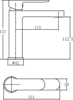 Смеситель для раковины Aquanet Passion AF300-10С — фото 3, Смесители для раковины