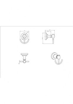 Крючок двойной 52001 — фото 2, Крючки для полотенец