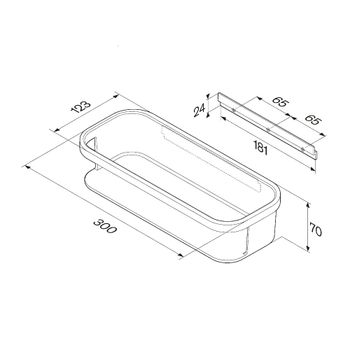 Товар: A8F53100 Func Корзина для душа прямая - фото 5 A8F53100 Func Корзина для душа прямая — фото 5, Полки для ванной и душа