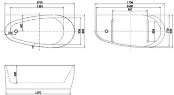 Акриловая ванна Allen Brau Priority 2 170x80 2.31002.20 — фото 2, Акриловые ванны