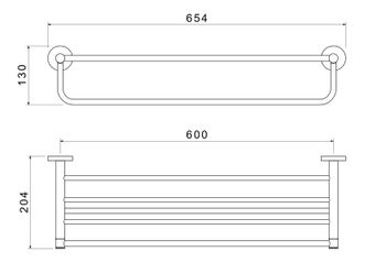 Товар: AQ4115BGM ЕВРОПА полка для полотенец, оружейная сталь - фото 2 AQ4115BGM ЕВРОПА полка для полотенец, оружейная сталь — фото 2, Полки для полотенец