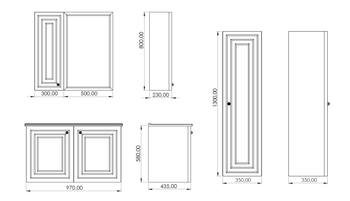 KAYRA Нижний модуль (выдвиж.ящики) KY0100.42.MBY + Раковина SU100-00CB00E-0000 KY0100.42.MBY + SU100-00CB00E-0000 — фото 2, Тумбы с раковиной