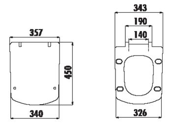 CREAVIT Крышка дюропласт с микролифтом (съемная) LARA KC3541 KC1603.01.0000E — фото 2, Сиденья для унитаза