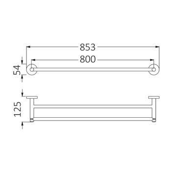 Полотенцедержатель двойной Timo Saona 13056/19 розовое золото — фото 2, Полотенцедержатели