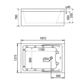 Акриловая ванна Gemy G9061 B L — фото 2, Акриловые ванны