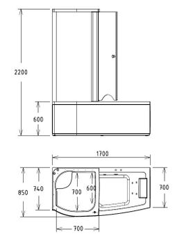 Товар: Акриловая ванна Gemy G8040 B L - фото 4 Акриловая ванна Gemy G8040 B L — фото 4, Акриловые ванны