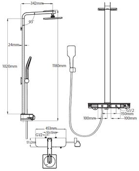 CREAVIT Душевой гарнитур SH650 (белый) — фото 2, Душевые гарнитуры