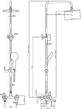 Душевая стойка Aquanet Passion R3 AF300-72-R-B — фото 8, Душевые стойки