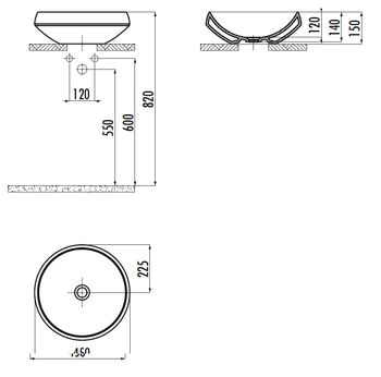 CREAVIT Раковина (45 см) DE045-00CB00E-0000 — фото 2, Раковины встраиваемые сверху