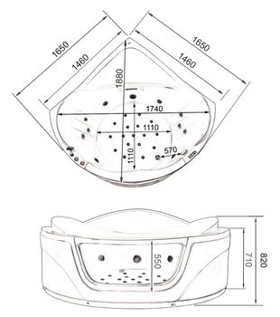 Акриловая ванна Gemy G9247 K — фото 4, Акриловые ванны