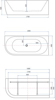 Товар: Акриловая ванна Aquanet Family Elegant B 180x80 3806-N-GW-MB - фото 3 Акриловая ванна Aquanet Family Elegant B 180x80 3806-N-GW-MB — фото 3, Акриловые ванны
