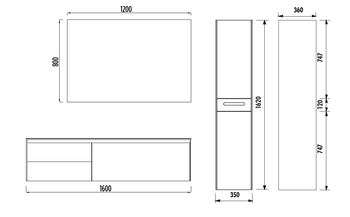 FLAT Боковой шкаф FA2162.01.PL — фото 2, Шкафы для ванной