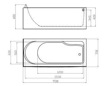 Товар: Акриловая ванна Gemy G9006-1.7 B R - фото 4 Акриловая ванна Gemy G9006-1.7 B R — фото 4, Акриловые ванны