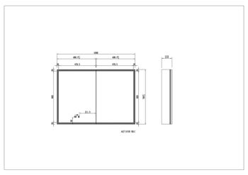Шкаф зеркало для ванной с подсветкой Aquatek AQ7103B-MLC, прямоугольное, сенсорное управление, 1000*700*133 — фото 8, Зеркальные шкафы в ванную
