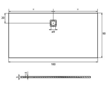D006011105 Душевой поддон VELVET SOLE (180 x 90) RIHO — фото 2, Душевые поддоны