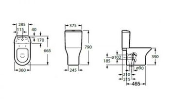 Товар: LEON Чаша унитаза напольного, двойной выпуск, белая. ROCA 7342649000 - фото 3 LEON Чаша унитаза напольного, двойной выпуск, белая. ROCA 7342649000 — фото 3, Напольные унитазы