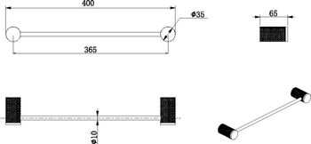 Держатель для полотенца Allen Brau Priority 4.0 6.31С11-BN никель браш 6.31C11-BN — фото 2, Полотенцедержатели