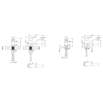 Partner Смеситель для раковины, пов.излив , р/ОД, хром, LM, LM6507C — фото 2, Смесители для раковины