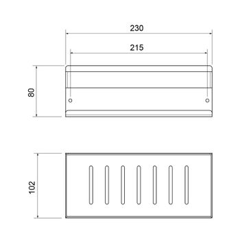 Полка Timo Luiro 18579/18 черное золото — фото 2, Полки для ванной и душа