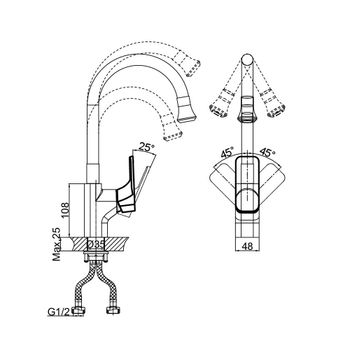 Смеситель для кухни D&K Berlin DA1432912, зеленый — фото 2, Смесители для кухни