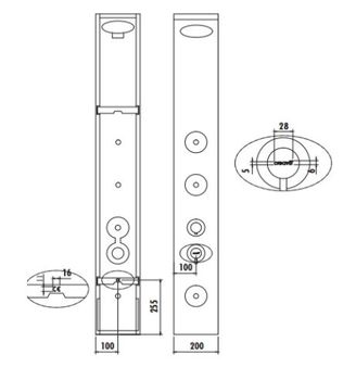 Товар: CREAVIT Душевая панель PB3023 - фото 2 CREAVIT Душевая панель PB3023 — фото 2, Душевые панели