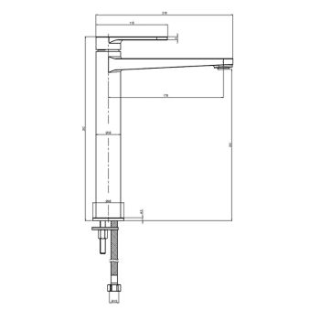 AQM6914MB Novara Смеситель для свободностоящей раковины, цвет черный матовый — фото 3, Смесители для раковины