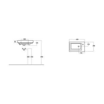 Умывальник ISIK 45, Dreja 4045-KL — фото 2, Раковины