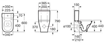 GAP CLEAN RIM Бачок для унитаза, механизм двойного слива на 2/4 л., белый. ROCA 7341730000 — фото 3, Комплектующие для туалета
