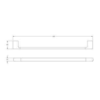 Полотенцедержатель BELZ B90601, хром — фото 2, Полотенцедержатели