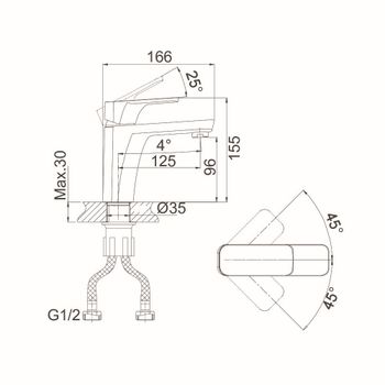 Смеситель для раковины D&K Berlin DA1432101, хром — фото 2, Смесители для раковины