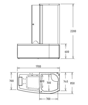 Товар: Акриловая ванна Gemy G8040 B R - фото 4 Акриловая ванна Gemy G8040 B R — фото 4, Акриловые ванны