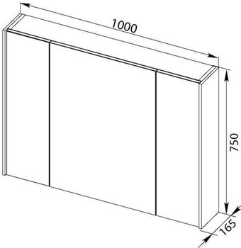 Зеркальный шкаф Aquanet Латина 100 белый 00179636 — фото 8, Зеркальные шкафы в ванную