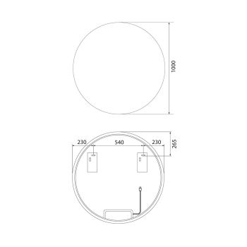 Зеркало с подсветкой, 100 см, Bild, IDDIS, BIL1000i98 — фото 3, Зеркала в ванную комнату
