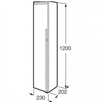 ANETO Шкаф-колонна 23, левая, белый глянец, ROCA 7857431806 — фото 6, Мебель для ванной