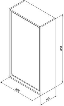 Шкаф навесной Aquanet Милан 35 белый глянец 00339959 — фото 3, Шкафы для ванной