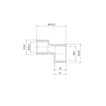 Эксцентрик IDDIS для смесителя уплотнитель в комплекте 42 мм латунь 2 шт (982BR042SM) — фото 3, Комплектующие для душевого оборудования