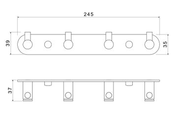 Товар: AQ4123BG ЕВРОПА планка с 4 крючками, шлиф. золото - фото 6 AQ4123BG ЕВРОПА планка с 4 крючками, шлиф. золото — фото 6, Крючки для полотенец