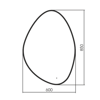 AQM9110B 600x850 Зеркало с подсветкой, универсальный монтаж — фото 5, Зеркала в ванную комнату
