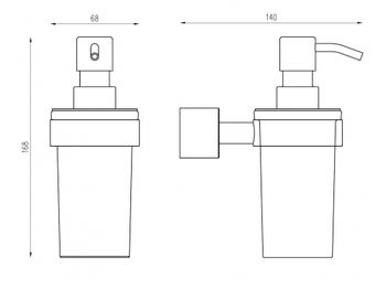 Диспенсер с держателем ABBER Osten 316 AA185A9BST сталь брашированная — фото 3, Диспенсеры для жидкого мыла