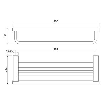 Полка для полотенец Timo Luiro 18558/03 черный — фото 2, Полки для полотенец