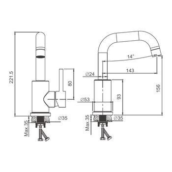 Смеситель для раковины BELZ B10810-8, белый — фото 1, Смесители для раковины