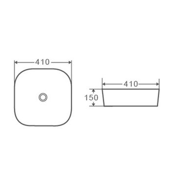 Раковина чаша D&K Venice DT1020616, белый — фото 3, Раковины накладные