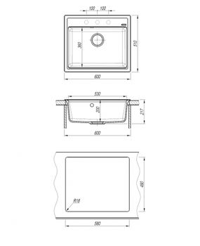 Кухонная мойка ABBER Quarz AQ2902S песочный — фото 7, Кухонные мойки