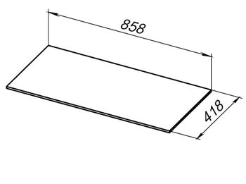 Столешница Allen Brau Liberty 90 1.330012.G графит — фото 2, Столешницы под раковину