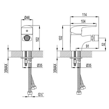 Товар: Pramen Смеситель для биде, пов.аэратор 87мм, р/ОД, хром, LM, LM3308C - фото 2 Pramen Смеситель для биде, пов.аэратор 87мм, р/ОД, хром, LM, LM3308C — фото 2, Смесители для биде