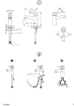Смеситель для раковины Bravat Palace F1172217CP-RUS, хром — фото 3, Смесители для раковины