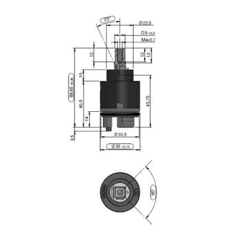 Картридж SEDAL с керамическими пластинами 35 мм, удлиненный, блистер. LEMARK LM8504P-BL — фото 3, Прочие аксессуары и комплектующие