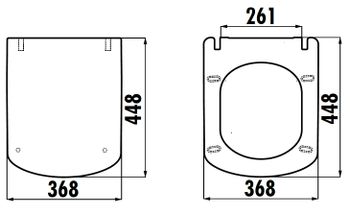 CREAVIT Крышка дюропласт с микролифтом ELEGANT KC1103.01.0000E — фото 2, Сиденья для унитаза