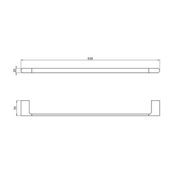 Полотенцедержатель Timo Luiro 18453/17 золото матовое — фото 2, Полотенцедержатели