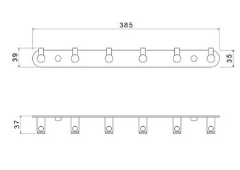 Товар: AQ4124BGM ЕВРОПА планка с 6 крючками, оружейная сталь - фото 2 AQ4124BGM ЕВРОПА планка с 6 крючками, оружейная сталь — фото 2, Крючки для полотенец